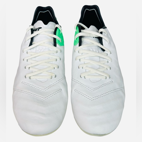 Nike Tiempo Legend VI SG PRO 819680-103 White/Green Metal Soccer Cleats Size 7